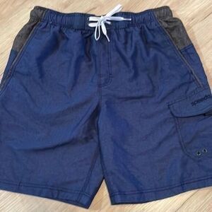 Speedo men’s swim trunks. Size L. Blue/gray.